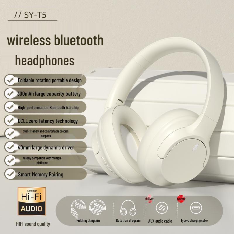 Universal Over-Ear Noise-Cancelling Wireless Bluetooth Headphones