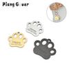 Personalisierter Namens-ID-Anhänger Hohlpfote Anti-Verlust Katzenhalsband Graviertes Personalisierbares Namensschild Haustier DIY Zubehör