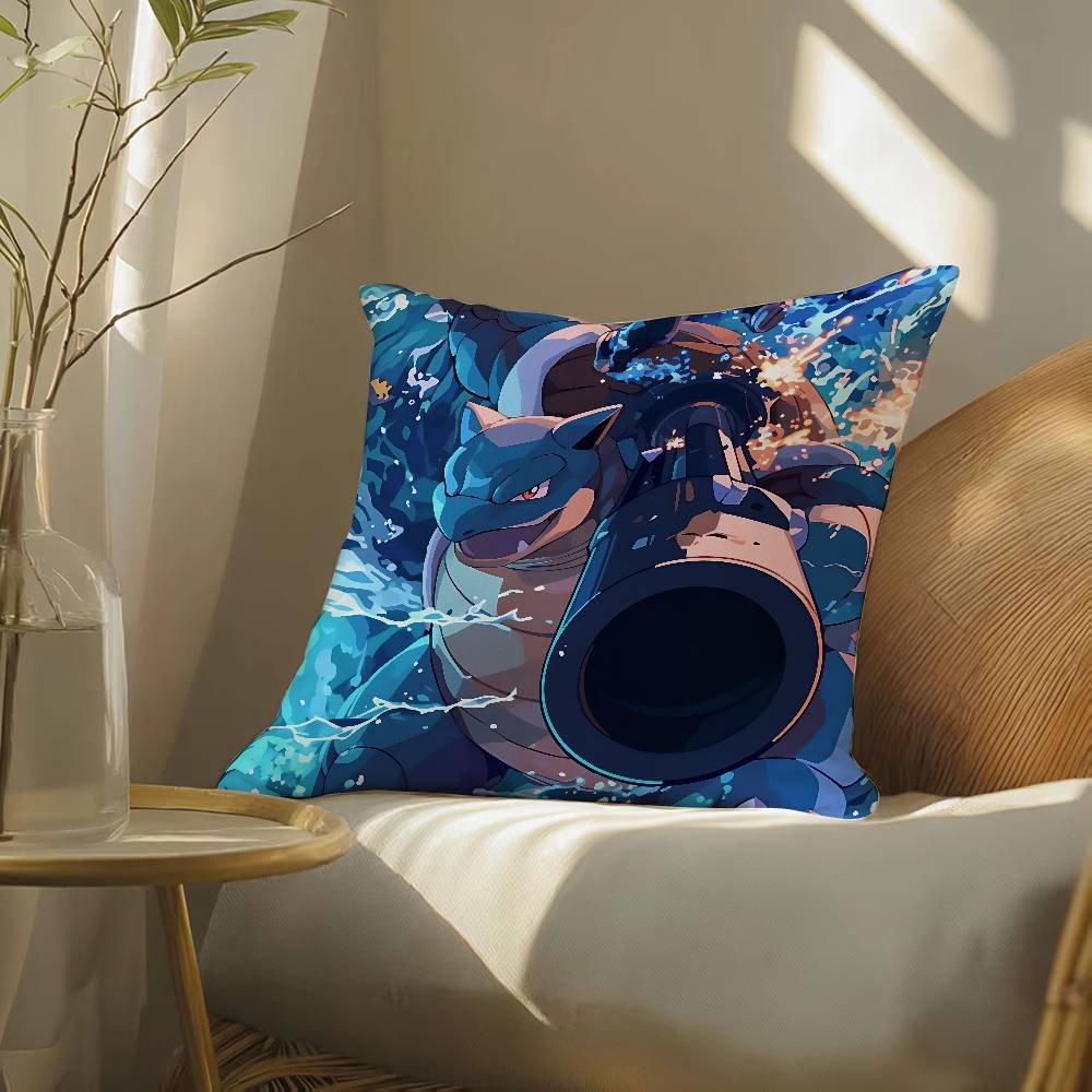 Pokemon Shiny Pokemon Anime Plush Pillow Cover Soft Short Plush Cushion Cover For Sofa Bedroom Home Decor Gift