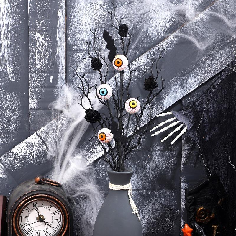 Halloween Ornaments, Creative Maple Bat Pineapple Eye Split Bouquet Accessories, Home Ornaments