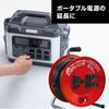 HATAYA D-30 Cord Reel for Indoor Use, 100V, 30m Cord, 1.25mm Thickness, Standard Type, 4 Outlets, with Dustproof Door, for Home Use