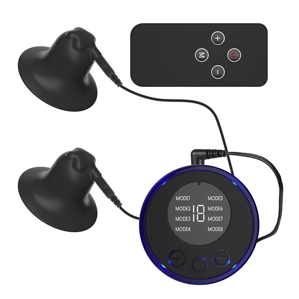 Electric Shock Nipples Clamps Breast Stimulation Metal Labium Clitoris Clips Slave  Bondage Chest Massage  Sex Toys 18+