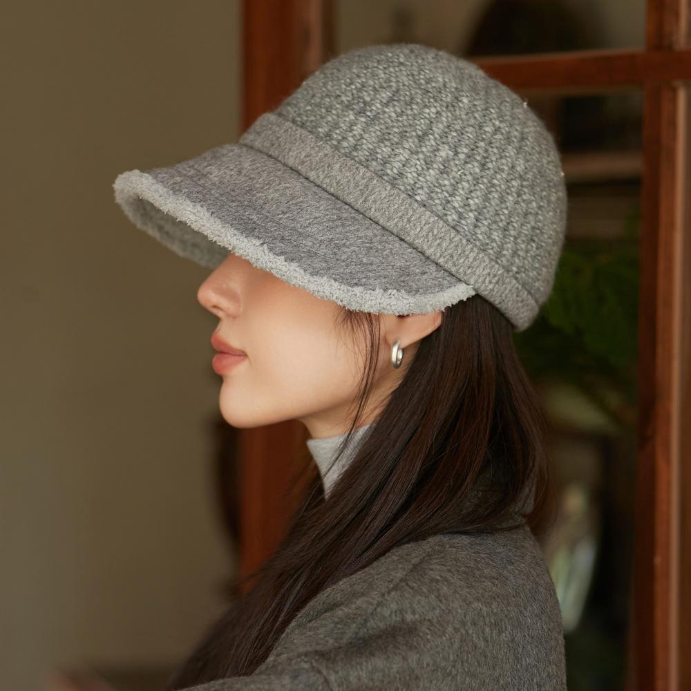 

HT5014 Bucket Cap Spring Autumn Winter Hats for Women Knitted Hat Female Packable Wide Brim Hat Ladies Fleece Lined Bucket Hat M 56-58cm серый