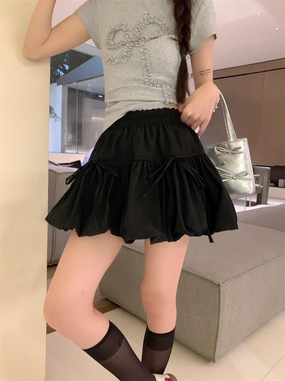 Korean Style New Arrival: High Waist A-line Bowknot Short Skirt for Women S
