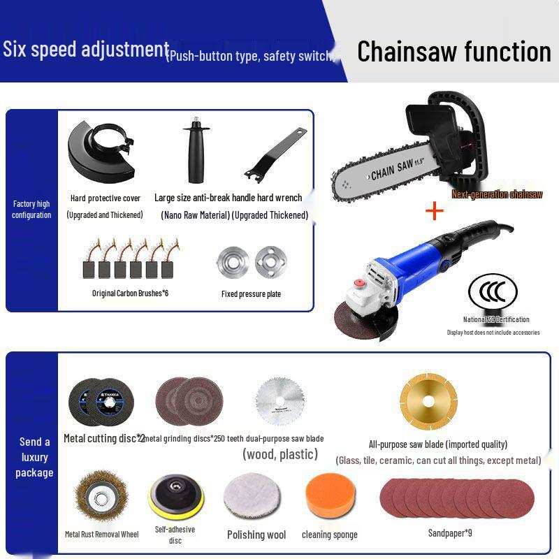 Compact Multifunctional Angle Grinder & Polisher