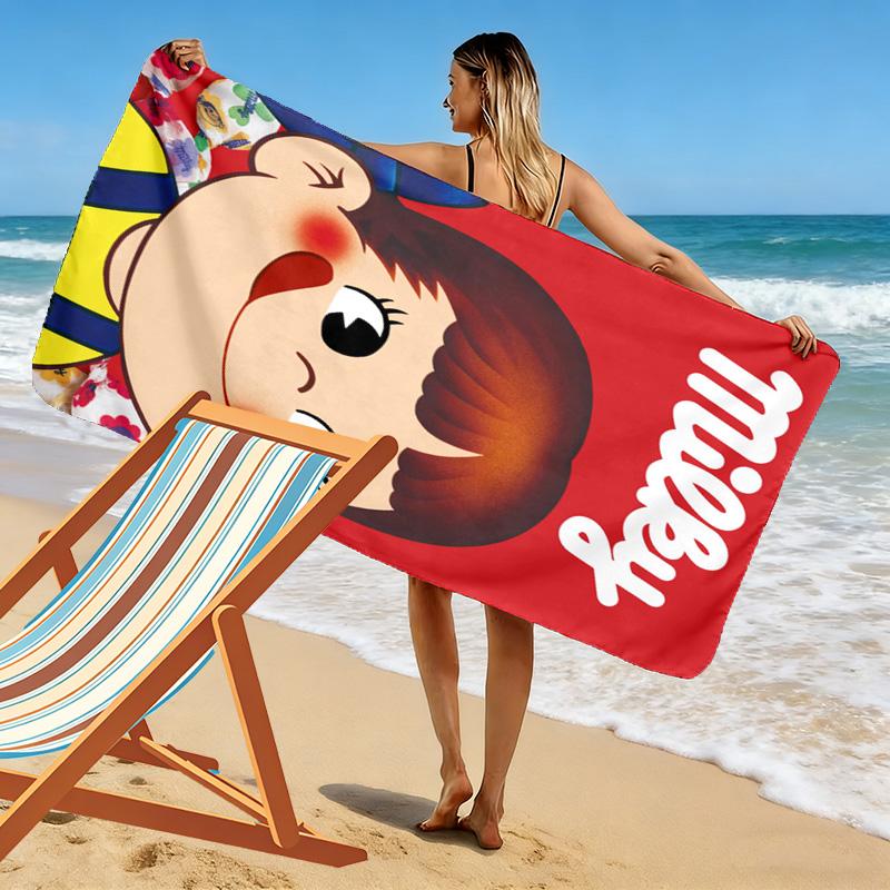 Milk Carton Girl 2D Flat Print Beach Towel, Large Soft Quick Dry Towel for Beach Camping SwimmingZSTJ0915346