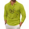 Men's Casual Collared Long-Sleeve Knit Base Layer Top