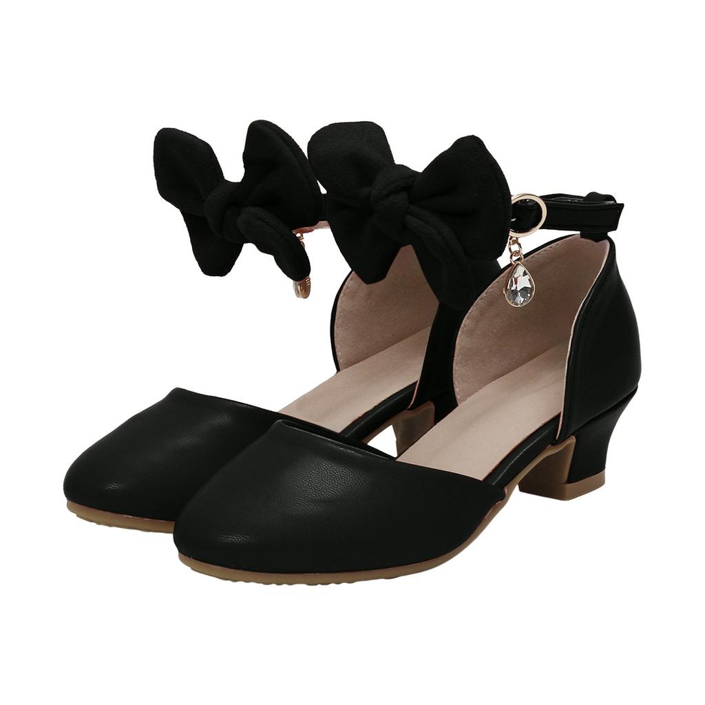 Lucido Lusso Bambini Matrimonio Damigelle Elegante Festa Tacchi Alti Scarpe in Pelle Lunghezza Caviglia Gala Celebrazione Sandalo Elegante da Ragazza