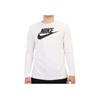 Nike Solid Print Long Sleeve T-Shirt Men Tops White CI6291-100