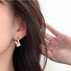 S925 Sterling Silver Jade Heart Rabbit Bow Earrings - Zodiac Collection