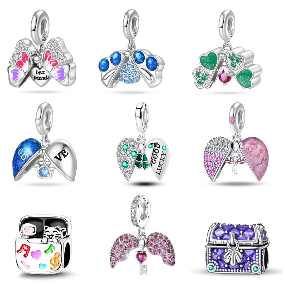 Trendy Copper Openable & Engravable Rotundity Love Locket Dangle Charm Fits Bracelet Fine Romantic Jewelry Gifts