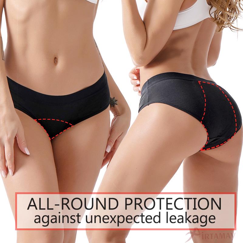 European and American Large Size Multi-Color Sexy Absorbent, Breathable, Leak-Proof Physiological Underwear