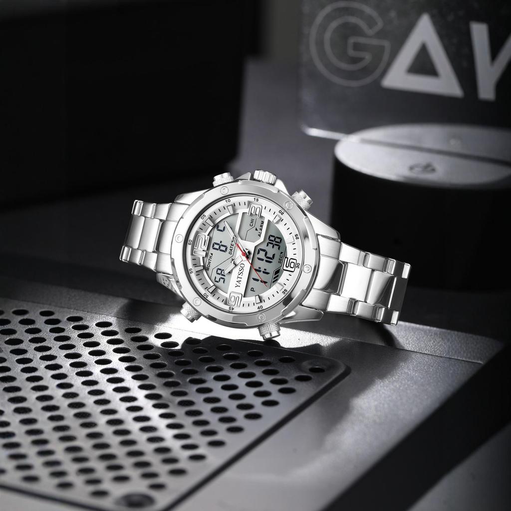 Men's Waterproof Luminous Quartz Analog-Digital Sport Watch