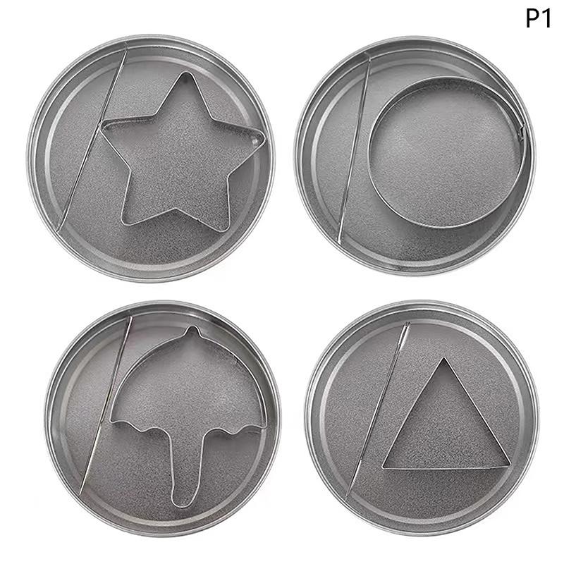1 Set Sugar Cookie Mold Candy Maker Biscuit Korean Honeycomb Cookies Stainless Steel Game Kit For Squid TV Fans And Kids