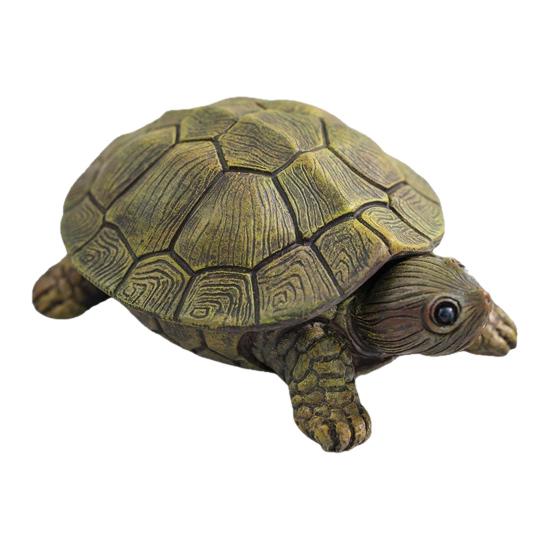 

Имитация Черепахи Шкатулка для хранения украшений с крышкой Полимерная Черепаха Контейнер-органайзер для мелочей и ключей Статуэтка животного Фигурка Настольное украшение Орнамент Tortoise
