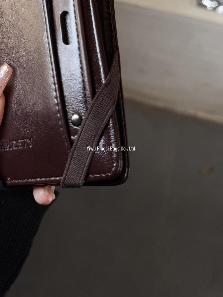Women's All-in-One Leather Travel Wallet: Passport, Ticket & Card Holder