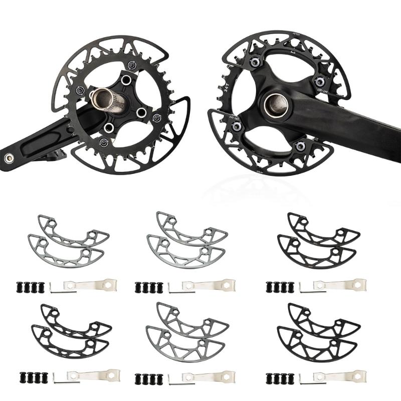 Bicycles Chainring Guard Crank Chain Wheel Protector Bicycles Chainwheel Guard Cover Chainring Protector Cover And Bolts