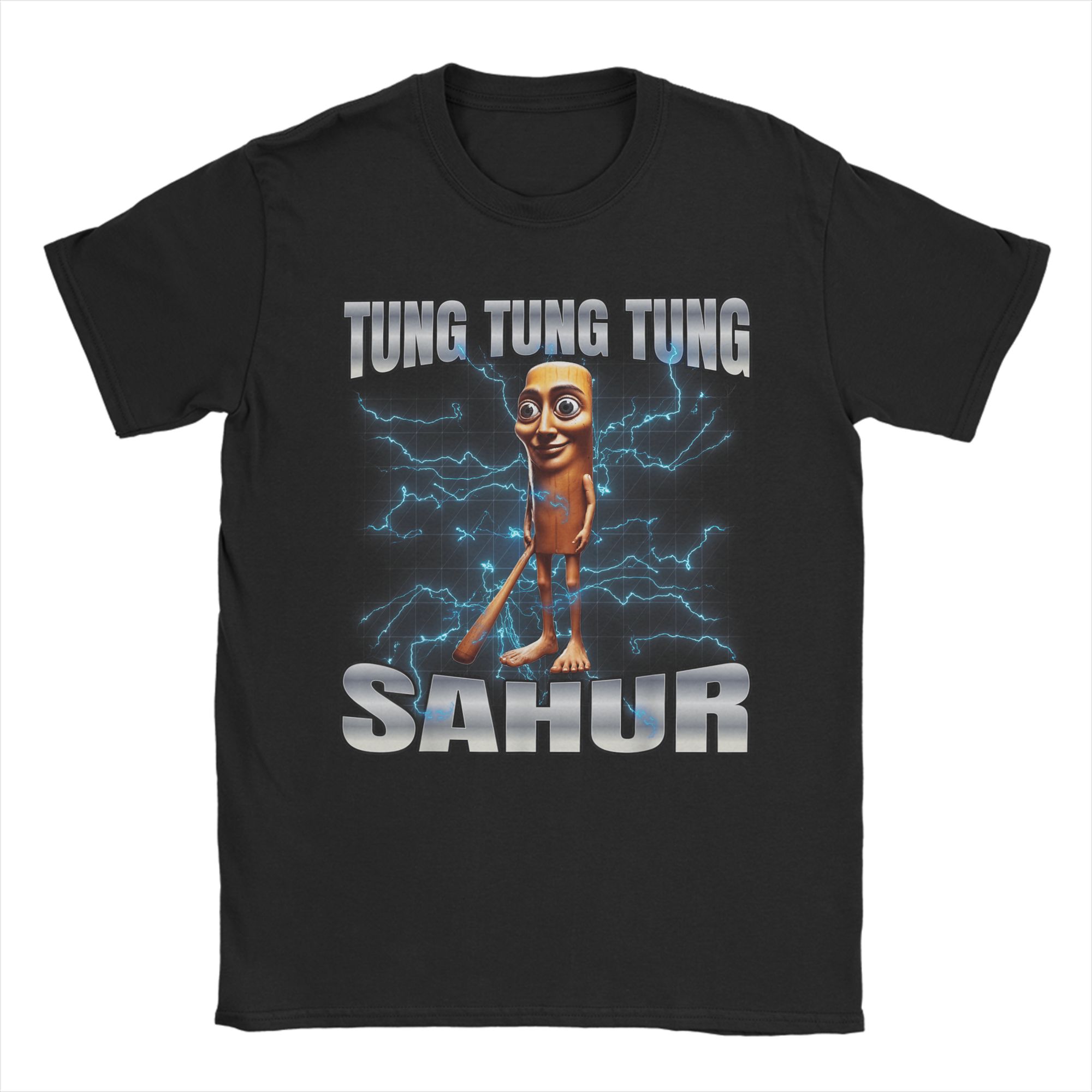 

Mens TShirt Tung Tung Tung Sahur Italian Brainrot Meme Vintage Pure Cotton Tees Short Sleeve T Shirts O Neck Clothes Gift 4XL