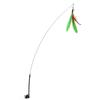 Funny Cat Feather Stick Interactive Handheld Cat Feather Wand with Suction Cup for CatsGreen