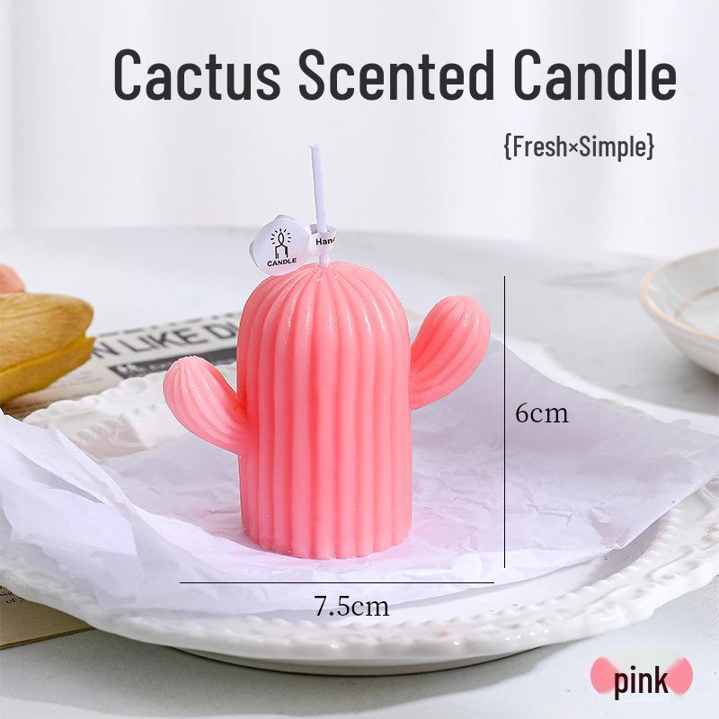 Handmade Cactus Scented Candle - Creative Aroma Decoration for Home Atmosphere