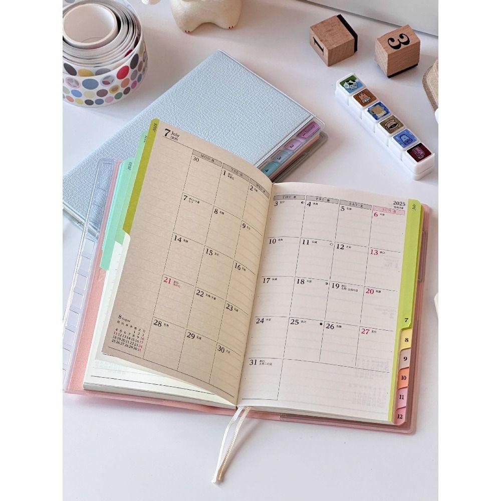 Leather 2025 Schedule Notebook Portable Diary Notebook New Memo  2025 Planner