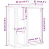 Bathroom Wall Cabinet with Mirror Brown Oak Effect 50 X 21 X 60 Cm