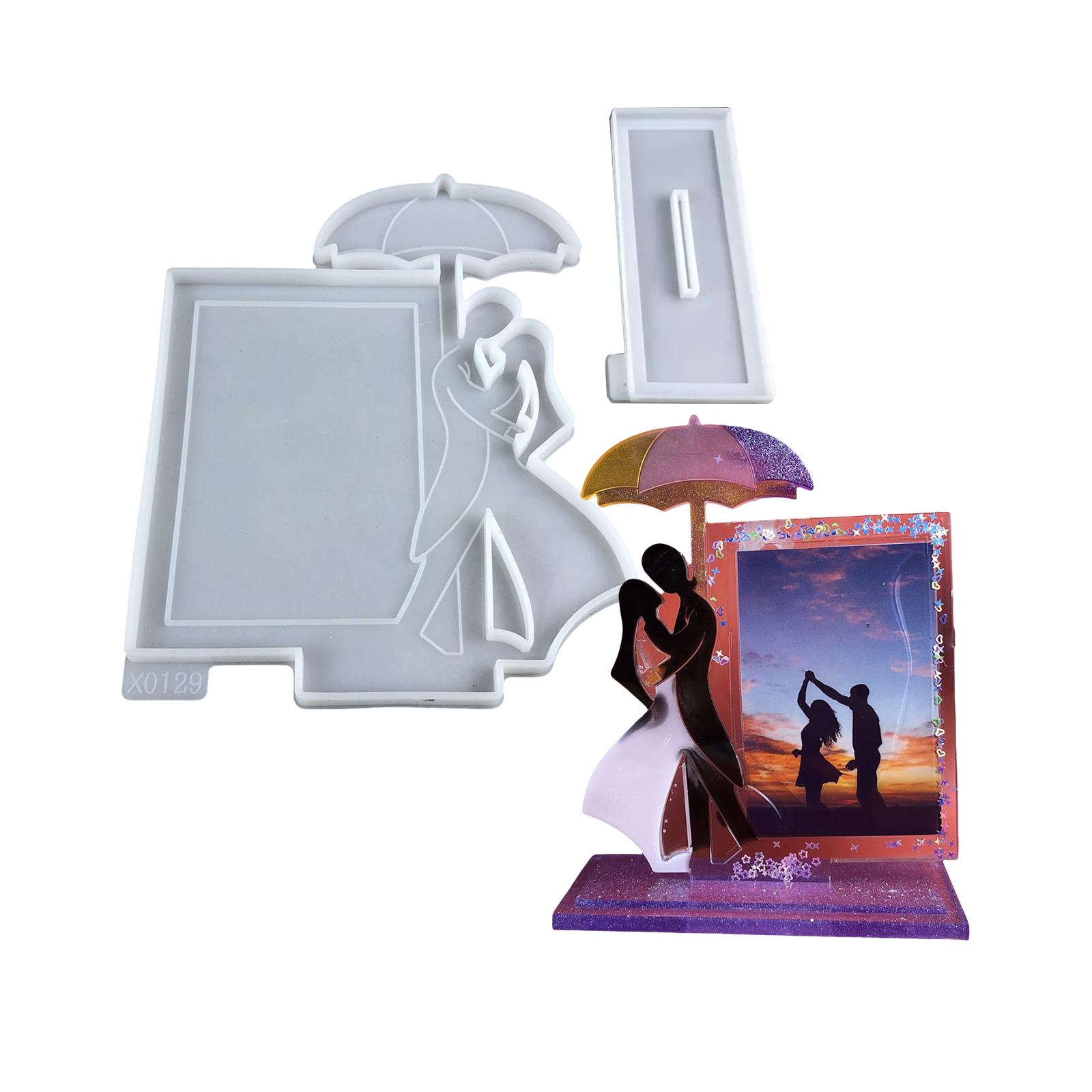 

Epoxy Resin Couple Mold for Creative Crafting, Suitable for Making Custom Photo Frames and Desktop Decorations 1