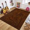 Modern Wood Grain Print Area Rug Non Slip Durable Floor Mat for Living Room Bedroom Office Kitchen Decor