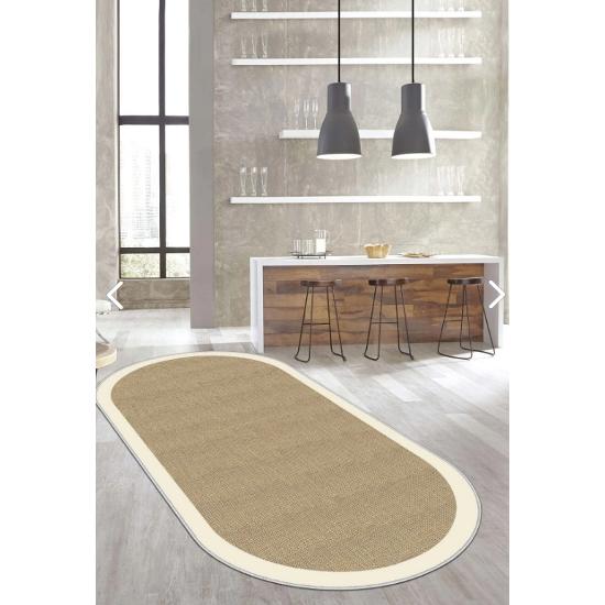 

Моющийся нескользящий овальный кухонный ковер с цифровой печатью, коврик для гостиной и напольный коврик 40*60 cm