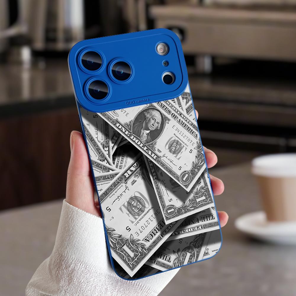 Monochrome 1 Dollar Bill Stack Money Print Phone Case For Samsung Galaxy S26 Ultra S25 S24 S23 S22 Plus S21 FE A16 A55 A35 Cover