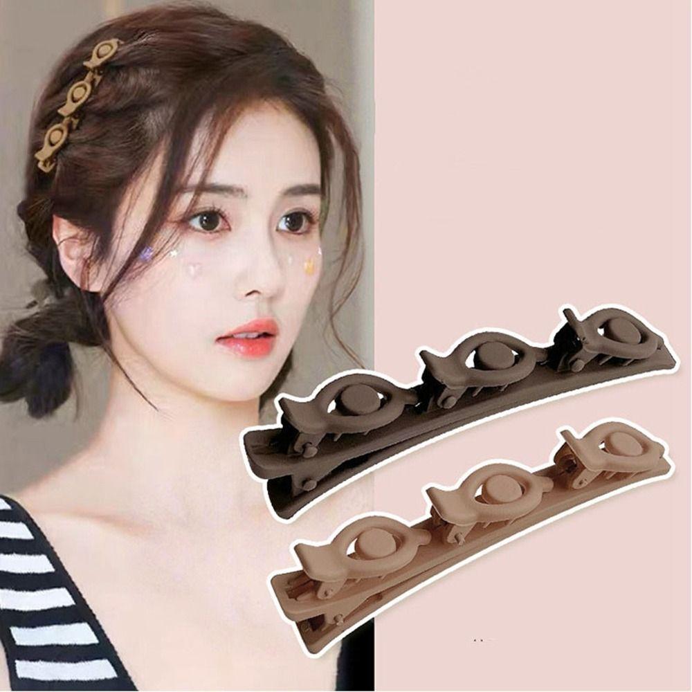 Side Barrettes Braided Hair Clip Korean Style Bangs Clip Elegant Duckbill Clip  Streetwear