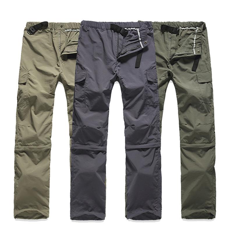 Men Quick Dry Outdoor Pants Removable Summer Breathable Pant