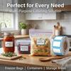 500 Pcs Premium Removable Freezer Labels - No Residue, Reusable & Waterproof | Perfect for Food Storage Containers, Mason Jars, Freezer Bags & Cold