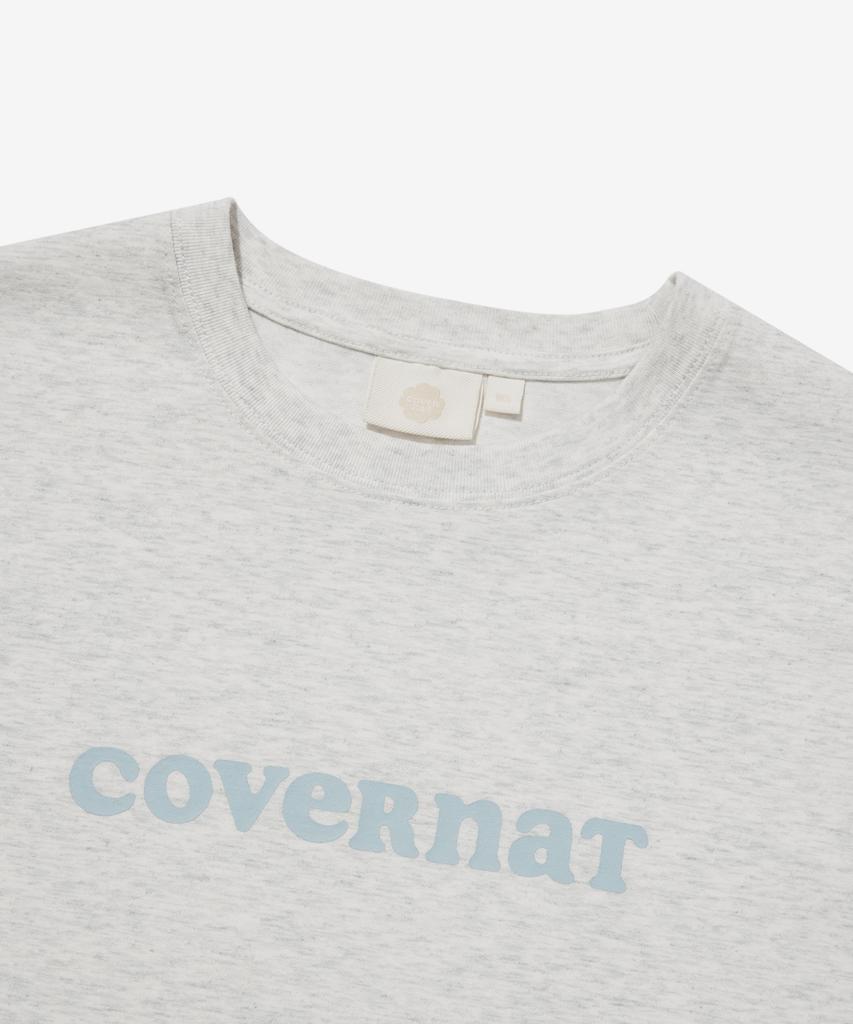 COVERNAT WOMAN Cool Cotton Cooper Logo T-Shirt Heather Grey