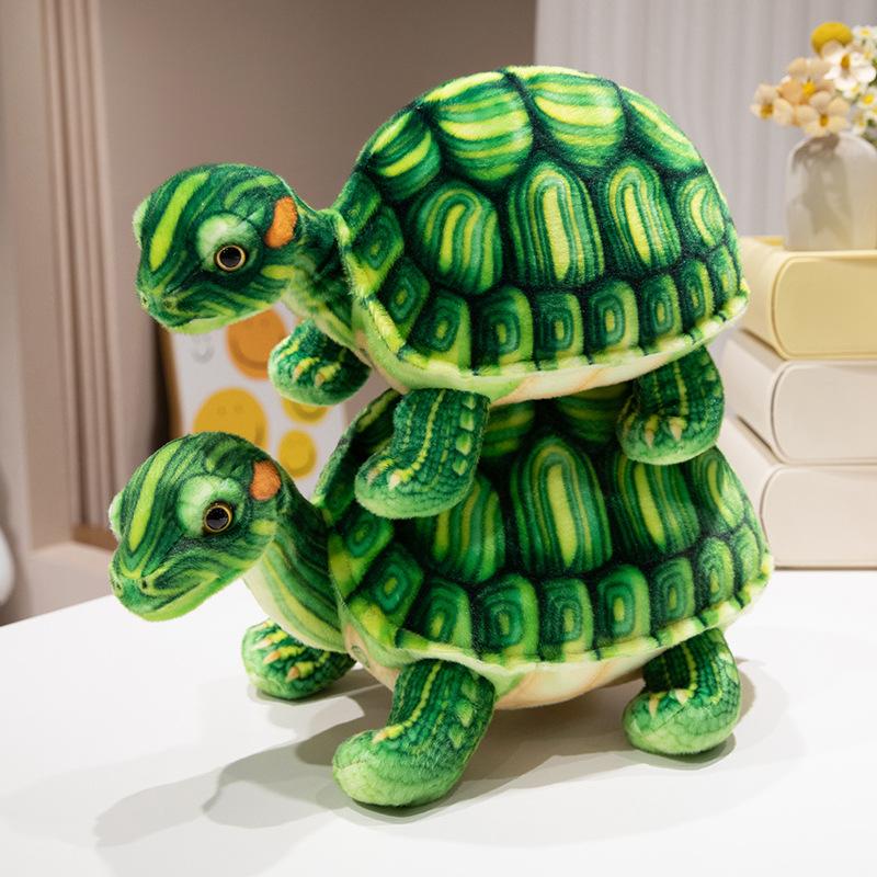 Cute Green Sea Turtle Plush Toy Realistic Soft Stuffed Animal Home Decor Gift Cuddly Ocean Creature