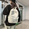 New Simple Ins Schoolbag Tie Dye Printing Niche High School Large Capacity Junior High School Backpack Japanese Backpack