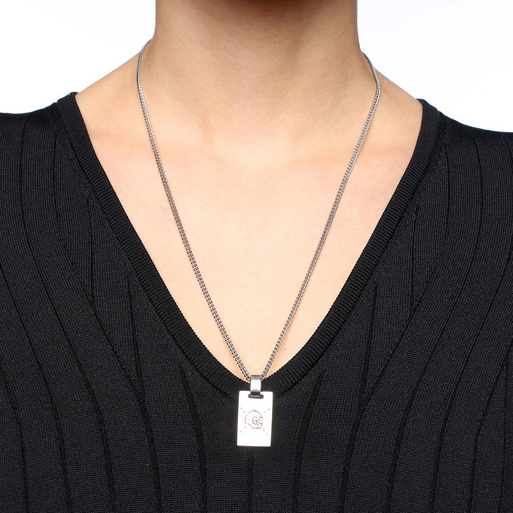 GUCCI Sterling Silver GUCCIGhost Necklace 455315-J8400-0701