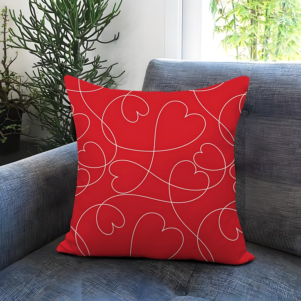 Holiday Valentines Day Cushion Cover Comfortable Reversible Pillow Cover Ideal for Car Sofa Bedroom Beyond
