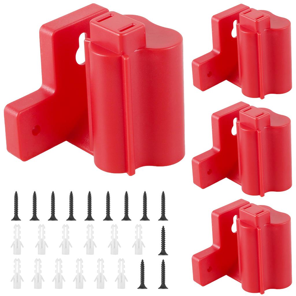 12/8/4Pcs Battery Mount Holder Compatible with M12 12V Wall Mount Plastic Electric Tool Battery Holder Power Tool Storage