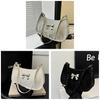Crossborder Style Pu Mini Crescent Bag With Zipper Closure For Casual Travel