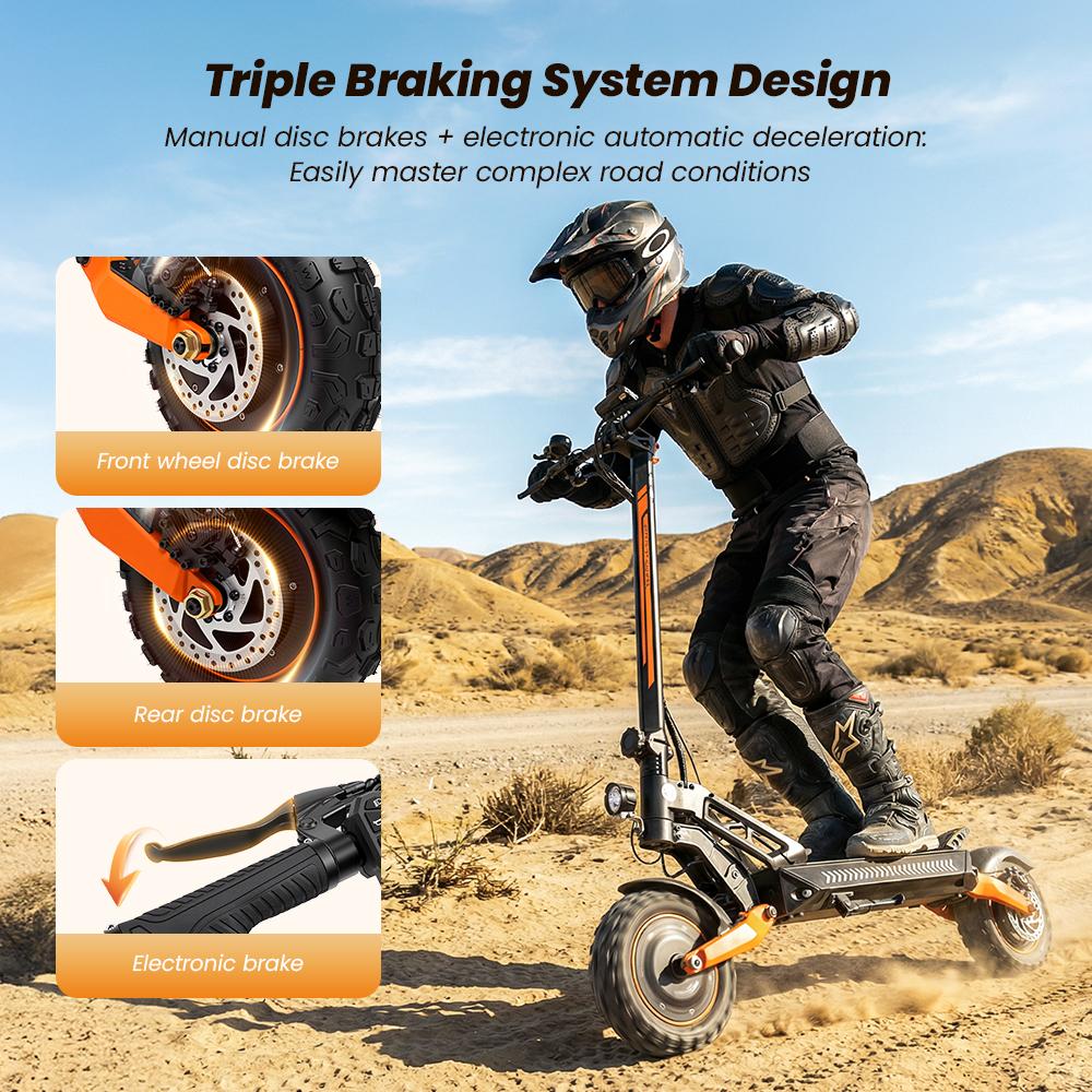 W12 Elektroroller 1500W*2 Doppelmotor 25Ah Akku 11'' Offroad-Reifen Doppelscheibenbremse Doppelfederung Geschwindigkeit 25KM/H Elektroroller