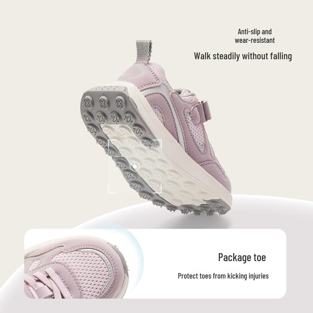 Girls' Lightweight Soft Sole Sports Shoes – Spring/Autumn 2026 Casual Running Shoes for Kids