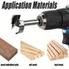 Wood Hole Saw Drill Bit Multi Tooth Flat Wing Drill Bit Round Shank Hinge Hole Cutter Woodworking Tool