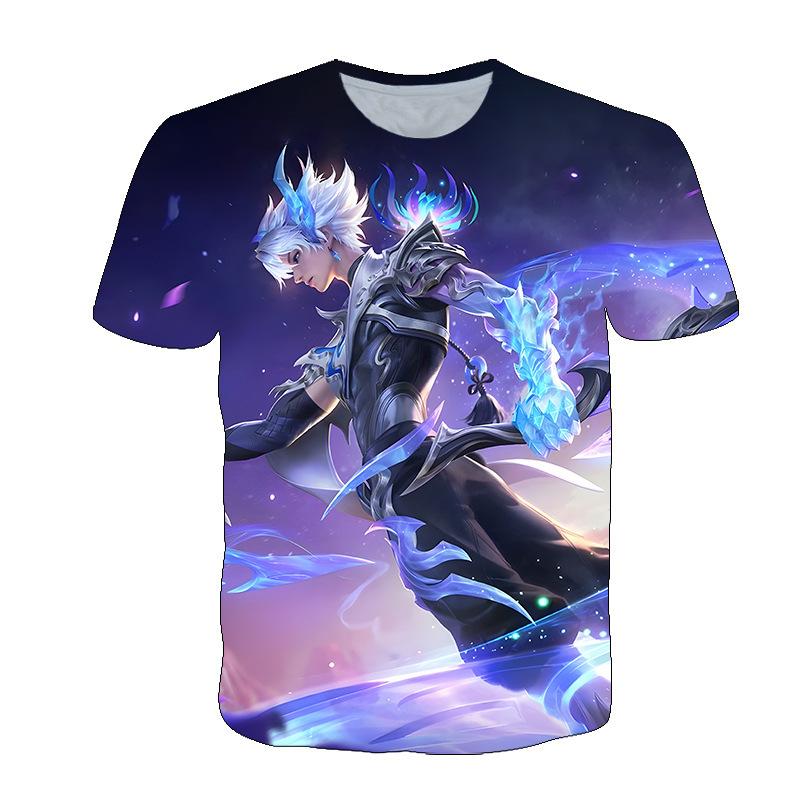 King of Glory T-shirt spring and summer male and female teenagers t-shirt student team clothes campus pain clothes dormitory black