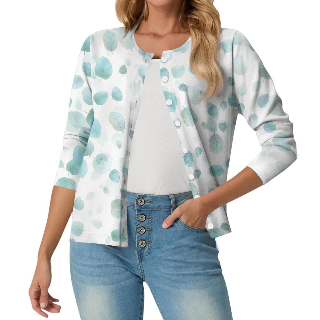 Women's Fashionable, Casual, Comfortable Floral Cardigan Jacket