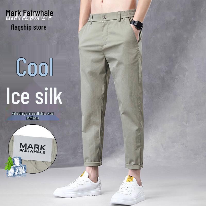 

Мужские укороченные повседневные брюки прямого кроя из ледяного шелка MARK FAIRWHALE 32