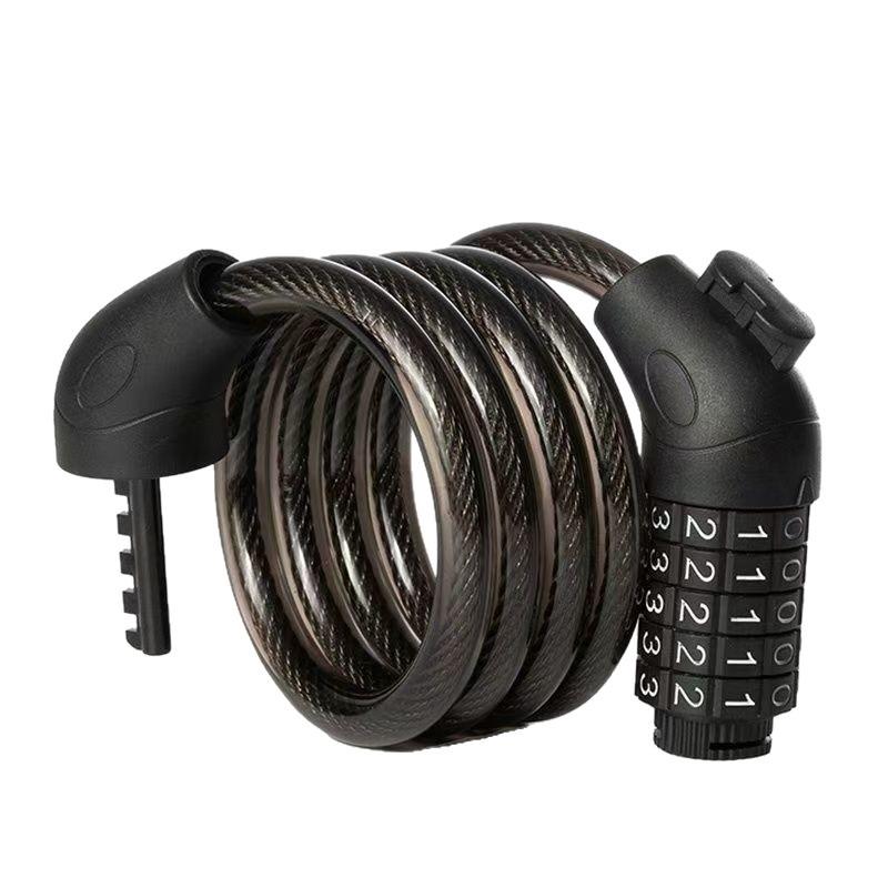Portable Anti-theft Bicycle Combination Lock - Mountain Bike Steel Cable