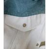Giacca in denim alla moda da donna con colori a contrasto, cappotto patchwork primaverile-autunnale