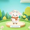 4Pcs Diy Decorative Self-Adhesive Sticker White Sheep Embroidery Patch For Tablet Mobile Phone Case Accessories Children'S Gifts