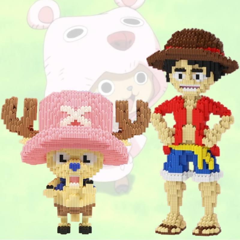 Giant Piece One Building Blocks Puzzle Toy Luffy Chopper Anime Abs Material